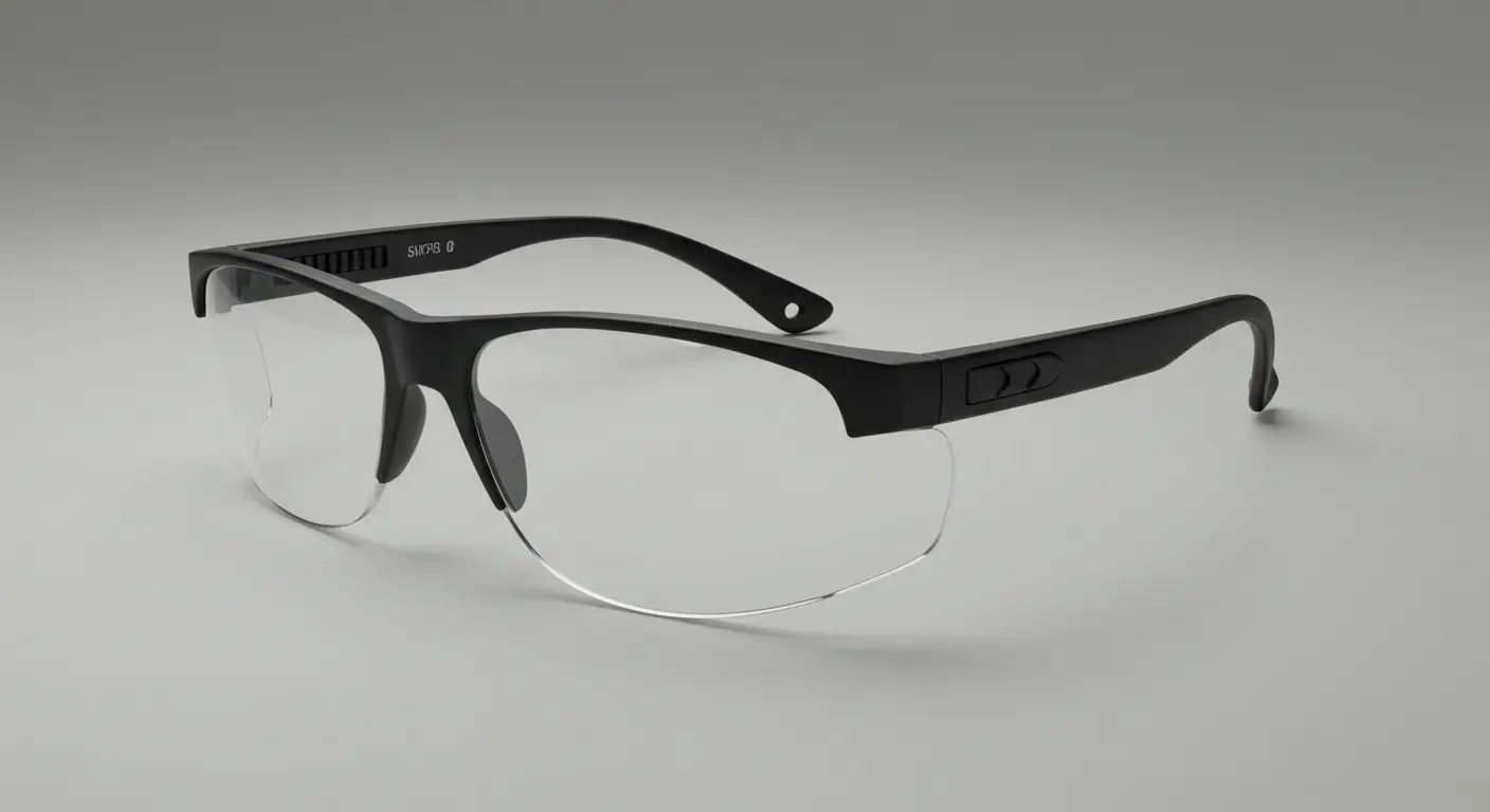 Safety Glasses, Anti Fog, Polycarbonate, Scratch Resistant, Black